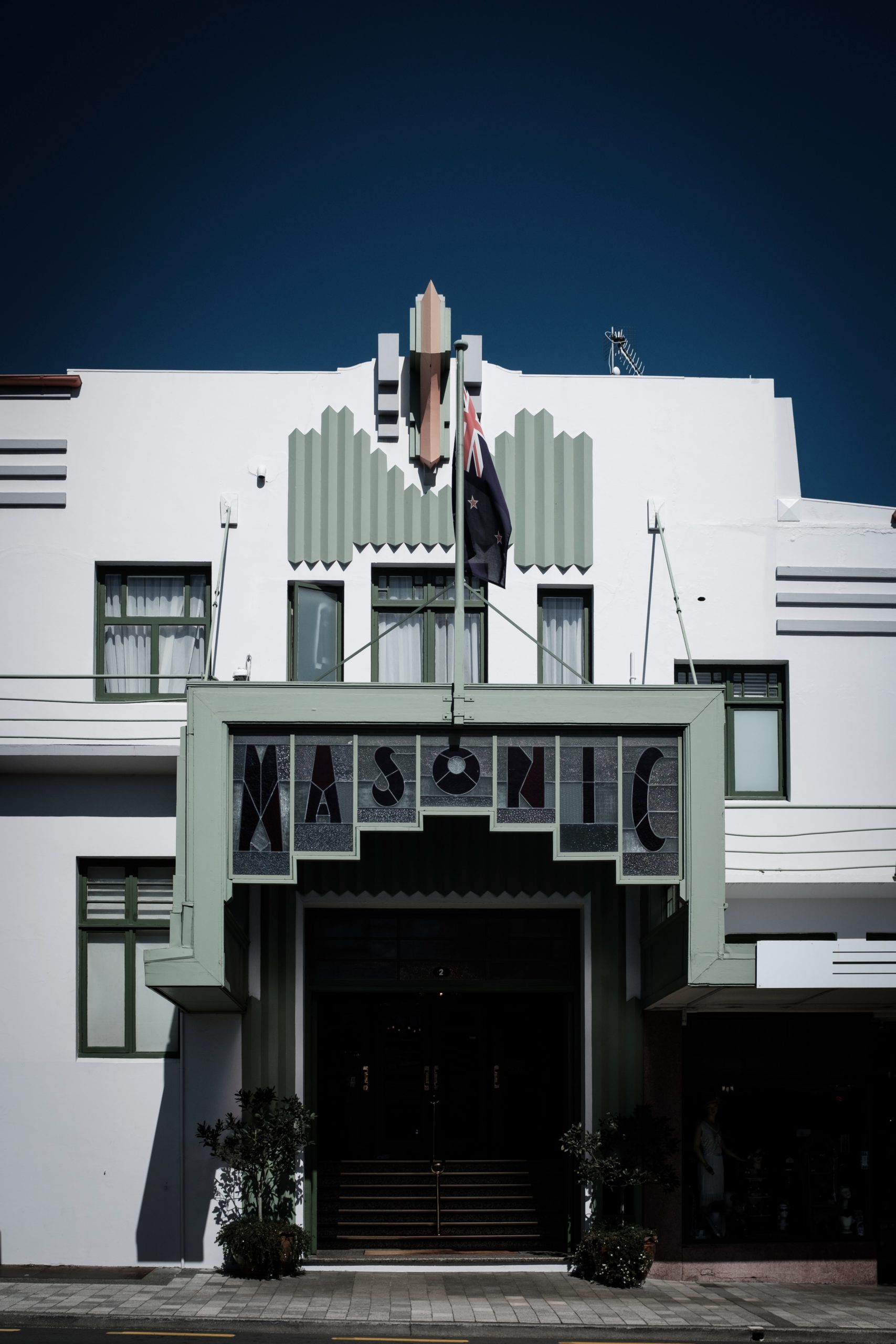 L'hôtel Masonic, un des bâtiments emblématiques de Napier et de son architecture Art Déco